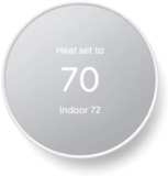 Google Nest Thermostat – Smart Thermostat for Home – Programmable Wifi Thermostat – Snow