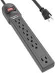 Amazon Basics 6-Outlet Surge Protector Power Strip, 790 Joule, LED Indicator, 6-Foot Long Cord, Black