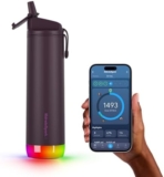 Hidrate Spark PRO Smart Water Bottle – Insulated Stainless Steel – Tracks Water Intake with Bluetooth, LED Glow Reminder When You Need to Drink – Straw Lid, 21 oz