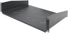 StarTech.com 2U Rack Shelf, 12″ Mounting Depth, Vented Cantilever Tray for 19″ AV/Network Equipment, 25lb Capacity, for Small Office/Home Office (SOHO)