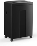 WOLVERINE 10-Sheet Super Micro Cut High Security Level P-5 Heavy Duty Paper/CD/Card Ultra Quiet Shredder for Home Office by 60 Mins Running Time and 6 Gallons Pullout Waste Bin SD9112 (Black ETL)