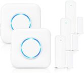 Door Chime, Satisure Door Sensor Chime When Door Opens, Door Entry Alarm for Business/Home/Office/Store with 600 FT Range 58 Chimes 5 Volume Levels LED Indicator (2 Receivers & 3 Sensors)