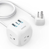 Anker 20W USB C Power Strip, 321 Power Strip with 3 Outlets and USB C Charging for iPhone 15/15 Plus/15 Pro/15 Pro Max, 10 ft Extension Cord, Power Delivery Charging for Dorm Rooms,Home Office