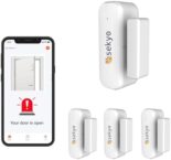(2 Qty) Smart WiFi Door & Window Sensor for Home| No Hub Required | Free App Alert, Works with Tuya Smart Life Devices, Compatible with Alexa, Google Home, Siri (No Siren but Phone Notification)