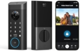 eufy Video Smart Lock E330, 3-in-1 Camera+Doorbell+Fingerprint Keyless Entry Door Lock, Smart Built-in Wi-Fi Deadbolt for Front Door, Auto Lock, App Remote Control, Easy Installation, No Monthly Fee