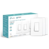 Kasa Apple HomeKit Smart Light Switch KS200P3, Single Pole, Neutral Wire Required, 2.4GHz Wi-Fi Light Switch Works with Siri, Alexa and Google Home, UL Certified, No Hub Required, White, 3-Pack