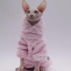Hairless Cat Clothes Warm Thickness Soft Winter Cat Apparel for Sphynx Cats, Devon Rex Cats, Cornish and Small Cats (X-Small)