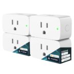 Linkind Matter Smart Plug, Work with Apple Home, Siri, Alexa, Google Home, SmartThings, Smart Outlet 15A/1800W Max, Smart Home Automation, APP Remote Control,Timer&Schedule, 2.4G Wi-Fi Only, 4 Pack