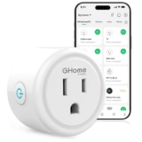 GHome Smart Plug,WiFi Smart Plugs Compatible with Alexa and Google Home,Smart WiFi Outlet with Remote Control and Timer Function,2.4GHz Wi-Fi Only,No Hub Required, ETL FCC Listed,White(1 Pack)