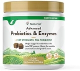 Veterinarian Strength Advanced Probiotics, Healthy Enzymes and PB6 Probiotic Supplement For Your Dogs Stomach, Intestine, Digestion and GI Tract health, Made by NaturVet, 120 Soft Chews
