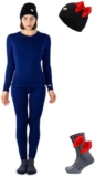 Merino.tech Merino Wool Base Layer Women Set – Heavyweight, Lite, Midweight Merino Thermal Underwear For Women Top, Bottom