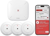 X-Sense Wi-Fi Water Leak Detector, Smart Water Sensor Alarm, Water Detector Alarm with 1700 ft Transmission Range for Kitchens, Basements, Bathrooms, 3 Water Detectors & 1 Base Station, Model SWS54