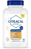 Citracal Slow Release 1200, 1200 mg Calcium Citrate and Calcium Carbonate with 25 mcg (1000 IU) Vitamin D3, Bone Health Support, Calcium Supplement for Ages 12+, Take Once Daily Caplet, 185 Count