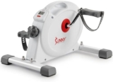 Sunny Health & Fitness Smart Under-Desk Bike, Low-Impact Cardio Exerciser for Home/Office, Mini Paddler for Arm/Leg Mobility, Free SunnyFit App Connect, Optional in Color, Motorized, or w/Mat & Bands