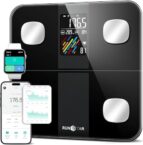 Runstar Smart Scale for Body Weight and Fat Percentage, High Accuracy Digital Bathroom Scale with Large Display for BMI Heart Rate 15 Body Composition Analyzer Sync with Fitness App 400lb