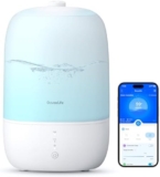 GoveeLife Smart Humidifiers for Bedroom, 3L Top Fill Cool Mist Humidifiers with Essential Oil Diffuser, Humidity Control, WiFi Air Humidifier with Night Light, for Baby, Plants, Home, Work with Alexa