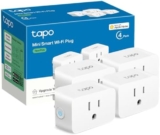 TP-Link Tapo Apple HomeKit Smart Plug Mini, Compact Design, 15A/1800W Max, Super Easy Setup, Works with Siri, Alexa & Google Home, UL Certified, 2.4G Wi-Fi Only, White, Tapo P125(4-Pack)