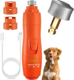 Low Vibration Dog Nail Grinder with LED Light – 2-Speed Quiet Nail Trimmer for Small & Medium Dogs, Cats, and Other Pets Professional Grinder