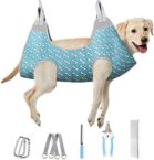 Supet 2XLDog Grooming Hammock Harness for Cats Dogs, Relaxation Pet Grooming Hammock Restraint Dog & Small Animal Leashes Sling for Grooming Dog Grooming Helper for Nail Trimming Clipping Grooming