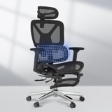 FLEXISPOT Premium Ergonomic Office Chair with Footrest- Adjustable 3D Armrests, Dynamic Lumbar Support, Recline & Tilt Function, Mesh Seat, for Home & Office Use, OC4-SD Black