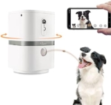 SKYMEE Petalk AI II Dog Camera Automatic Treat Dispenser, WiFi Full HD Pet Camera with 180° Pan Full-Room View,Night Vision,Two Way Audio for Dogs and Cats,Compatible with Alexa (2.4G WiFi Only)