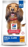 Hill’s Science Diet Oral Care, Adult 1-6, Plaque & Tartar Buildup Support, Dry Dog Food, Chicken, Rice, & Barley, 28.5 lb Bag