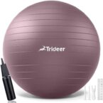 Trideer Yoga Ball – Exercise Ball for Workout pilates Stability – Anti-Burst and Slip Resistant for physical therapy, Birthing, Stretching & Core Workout, Office Ball Chair, Flexible Seating, Home Gym