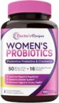 Doctor’s Recipes Women’s Probiotic, 120 Caps 50 Billion CFU 16 Strains, with Organic Cranberry, Digestive Immune Vaginal & Urinary Health, Shelf Stable, Delayed Release, No Soy Gluten Dairy