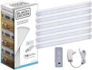 BLACK+DECKER Works with Alexa Smart Under Cabinet Lighting Kit, Adjustable LEDs, (6) 9″ Bars, White