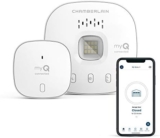 CHAMBERLAIN Smart Garage Control – Wireless Garage Hub and Sensor with Wifi & Bluetooth – Smartphone Controlled, myQ-G0401-ES, White