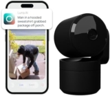Cameras for Home Security Indoor, Advanced AI Motion Detection, 360° Pan/Tilt, Plug-in, Night Vision, 2.4GHz Wi-Fi, 2-Way Audio, Nanny Pet Dog Camera with Phone App (Black)