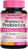 NewRhythm Women’s Probiotics, Organic Cranberry for Women’s Vaginal Health, 50 Billion CFU 18 Strains, Probiotics and Prebiotics, Support Digestive Health, 60 Vegan Capsules