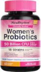 NewRhythm Women’s Probiotics, Organic Cranberry for Women’s Vaginal Health, 50 Billion CFU 18 Strains, Probiotics and Prebiotics, Support Digestive Health, 60 Vegan Capsules