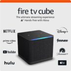 Amazon Fire TV Cube (newest model) with AI-powered Fire TV Search, Hands-free streaming device with Alexa, Wi-Fi 6E, 4K Ultra HD