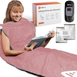 LifePro BioRemedy Infrared Sauna Blanket – Portable Far Infrared Home Sauna for Detox, Tension, and Relaxation – Adjustable Temperature (113-176°F) – Includes Carry Bag & Detox Wraps