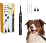 Plaque Remover for Teeth – Electric Dog Toothbrush Set，5 Modes Plaque Remover Kit with 4 Interchangeable Cleaning Heads，Essential Dental Care Tool for Healthy Teeth and Gums in Pets