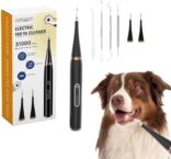 Plaque Remover for Teeth – Electric Dog Toothbrush Set，5 Modes Plaque Remover Kit with 4 Interchangeable Cleaning Heads，Essential Dental Care Tool for Healthy Teeth and Gums in Pets