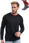 Merino.tech Merino Wool Base Layer – Mens 100% Merino Wool Long Sleeve Thermal Shirts Heavyweight, Midweight, Lite with Socks