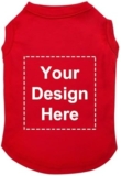 Personalized Dog Shirts, Custom Puppy Vest T-Shirt, Summer Breathable Pullover Pet Outfit, Lightweight Pet Sleeveless Tank Top for Small Dogs Cats, Add Your Image Text Design – Red,L