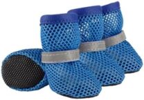 Dog Shoes Breathable Mesh Boots,Summer Breathable Dog Boots Nonslip Sole Paw Protector for Small Medium Dogs_M(Blue)