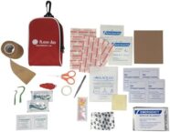 Pet First Aid Kit – Portable & Lightweight for Dogs + Cats – Vet-Quality Supplies with Tick Remover, Stop Bleeding Gauze + Human Essentials – Perfect for Travel, Hikes + Emergencies