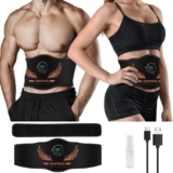 Ab Stimulator Belt, Tactical x Abs Stimulator Muscle Toner Home Office Workout Equipment for Abdomen Orange