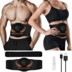 Ab Stimulator Belt, Tactical x Abs Stimulator Muscle Toner Home Office Workout Equipment for Abdomen Orange
