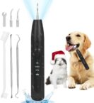 Dog Plaque and Tartar Remover,Dogs Teeth Cleaning Kit with Led Light,3 Modes Dog Tooth Plaque Remover,Canident-Sonic Tooth Cleaner for Dogs and Cats,Low Noise Ultrasonic Pet Teeth Cleaner,Black