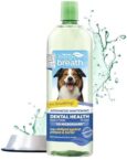 TropiClean Fresh Breath Advanced Whitening with 3D MICROGUARD | Dog Breath Water Additive | Dental Care | Dog Breath Freshener | Simple Pet Teeth Cleaning | Made in USA | 33.8 oz