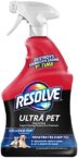 Resolve Ultra Pet Odor and Stain Remover Spray – Carpet Cleaner for Cat and Dog Urine and Poop, 32oz