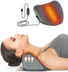 Heated Neck Stretcher for Pain Relief – Neck and Shoulder Relaxer Graphene Heated Cervical Traction Device Neck Pillow Corrector Chiropractic for TMJ Pain Relief and Cervical Spine Alignment