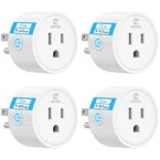 EIGHTREE Smart Plug, Smart Plugs That Compatible with Alexa and Google Home, Compatible with SmartThings, Smart Outlet with WiFi Remote Control and Timer Function, 2.4GHz Wi-Fi Only, 4 Packs