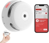 X-Sense Smart Smoke Detector Fire Alarm with Replaceable Battery, Wi-Fi Smoke Detector, Real-Time App Notifications, XS01-WX, 1-Pack