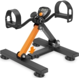 Under Desk Exercise Bike, Pedal Exerciser With Adjustable Heights, Foldable Cycle for Office, Stable Suction Cups Peddler for Seniors, Fitness Bike for Arm & Leg Workout